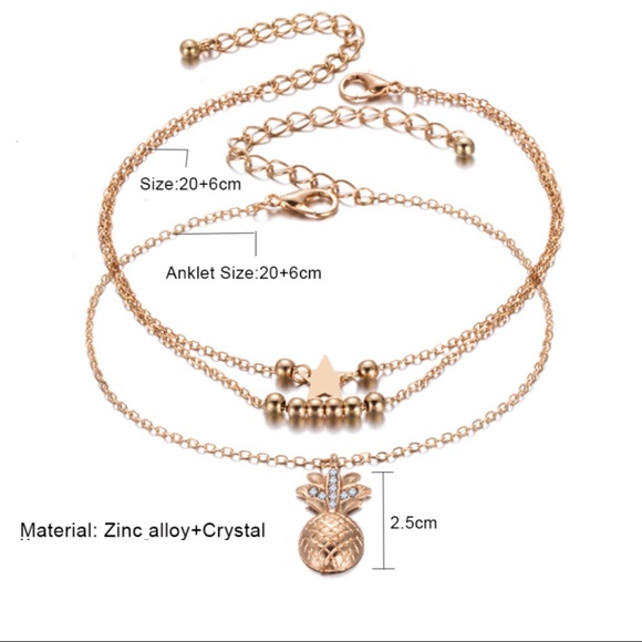 NEW Pineapple Anklets - Picture 2 of 2